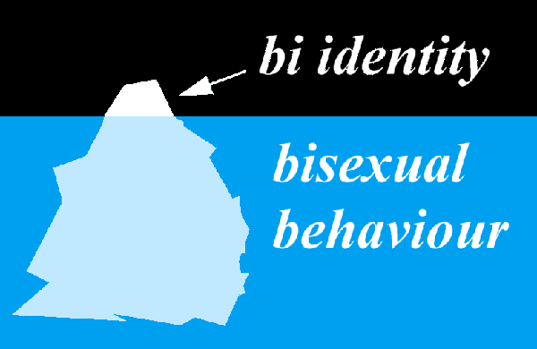 The tip of the iceberg is bi identity, the iceberg is bisexual behaviour